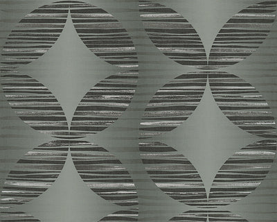 product image of sample graphic shapes wallpaper in dark grey and metallic design by bd wall 1 523