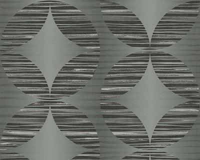 product image for Graphic Shapes Wallpaper in Dark Grey and Metallic design by BD Wall 58