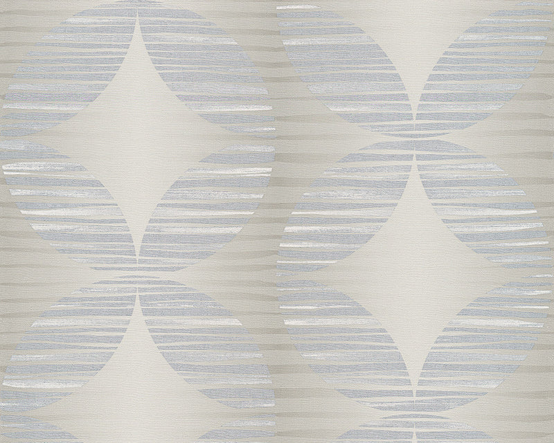 media image for sample graphic shapes wallpaper in grey and metallic design by bd wall 1 265