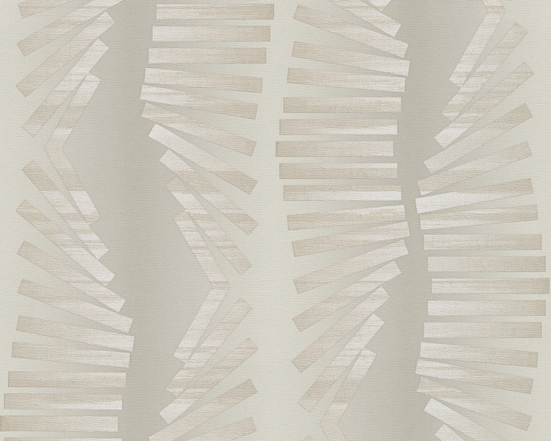 media image for Graphic Stripes Wallpaper in Beige and Grey design by BD Wall 295