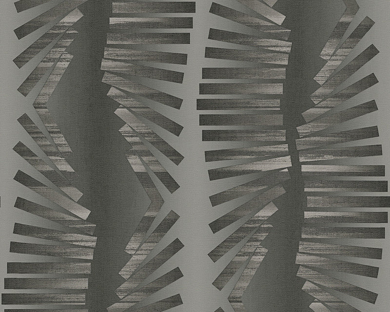 media image for Graphic Stripes Wallpaper in Grey design by BD Wall 213