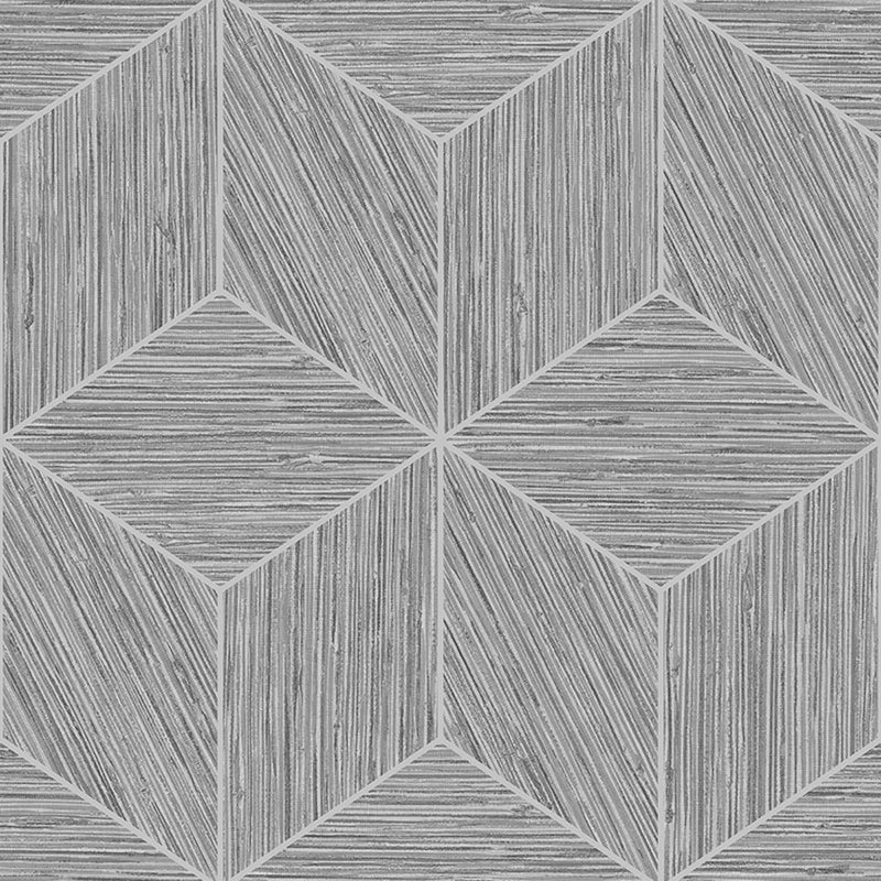 media image for Grasscloth Geo Wallpaper in Grey from the Exclusives Collection by Graham & Brown 246
