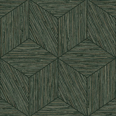 product image of Grasscloth Geo Wallpaper in Pine from the Exclusives Collection by Graham & Brown 554