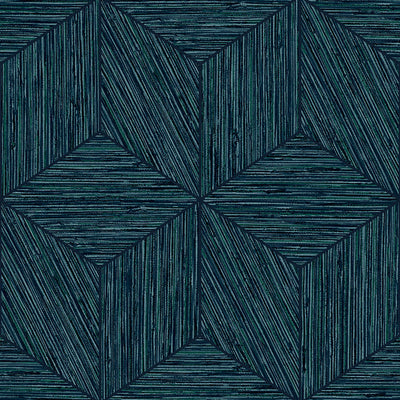 product image for Grasscloth Geo Wallpaper in Teal from the Exclusives Collection by Graham & Brown 1