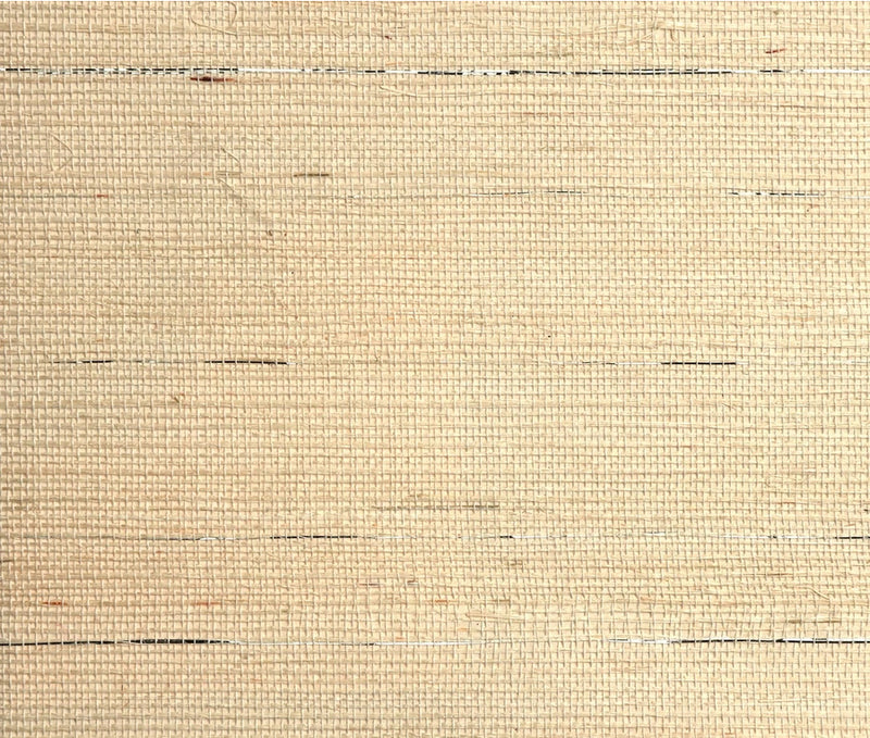 media image for sample grasscloth wallpaper in cream and silver from the elemental collection by burke decor 1 275