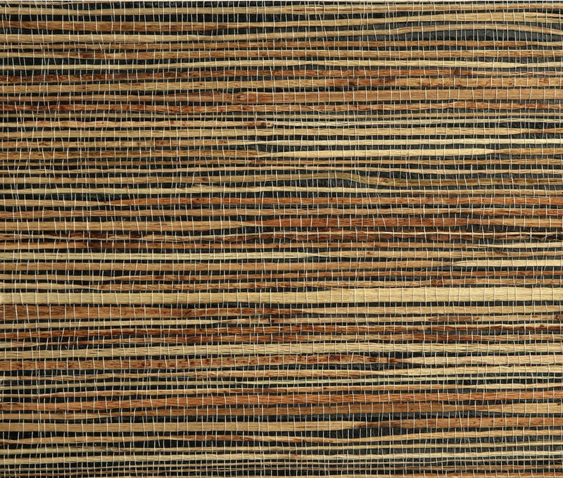 media image for sample grasscloth wallpaper in tan and iron from the elemental collection by burke decor 1 224