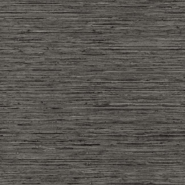 media image for sample grasscloth peel stick wallpaper in dark grey by roommates for york wallcoverings 1 215