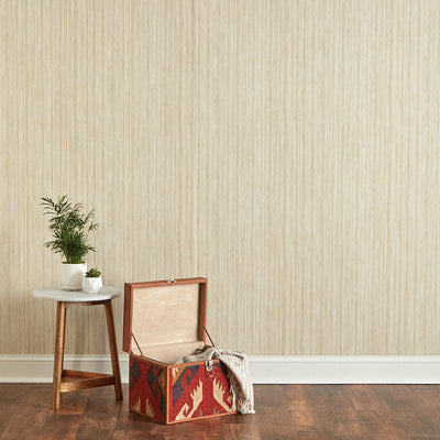 product image for Grasscloth Self-Adhesive Wallpaper in Sand design by Tempaper 68