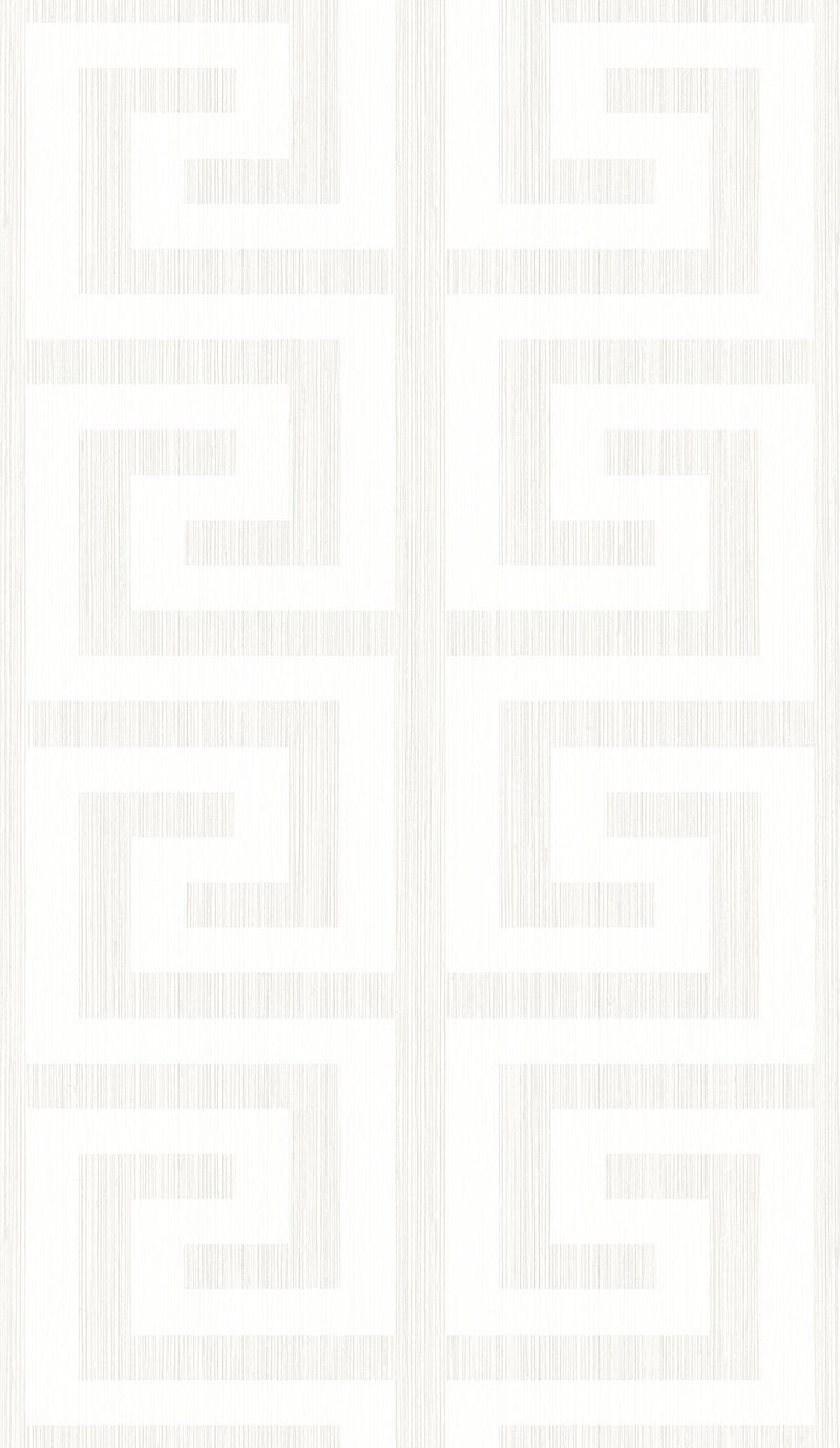 media image for Greek Key Wallpaper in Pearl and Ivory from the Essential Textures Collection by Seabrook Wallcoverings 295