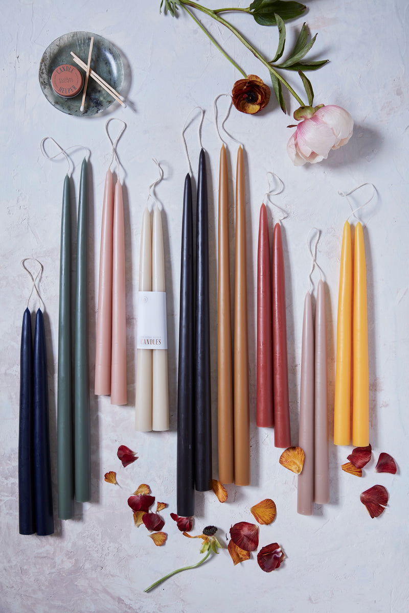 media image for Greige Taper Candles in Various Sizes 229