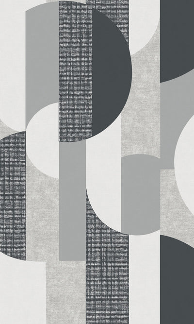 product image of Geometric Circles Wallpaper in Grey by Walls Republic by Walls Republic 510