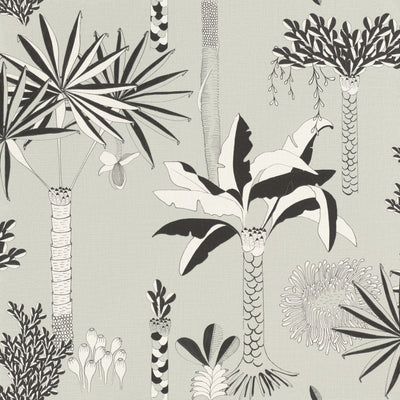 product image of sample grey whimsical illustrated botanics wallpaper by walls republic 1 541