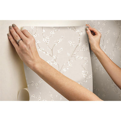 product image for Grey Cherry Blossom Peel & Stick Wallpaper by RoomMates for York Wallcoverings 85