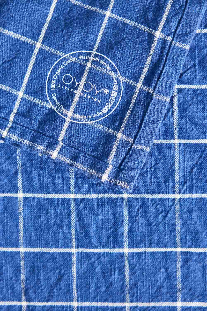 media image for grid napkin set in dark blue 2 246