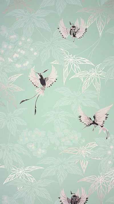 product image of sample grove garden wallpaper in fresh aqua and silver by osborne little 1 526