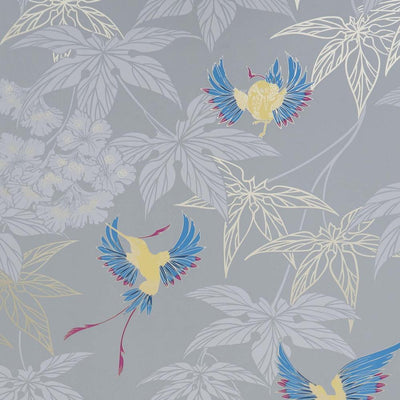 product image for Grove Garden Wallpaper in Grey and Yellow from the Folium Collection by Osborne & Little 38