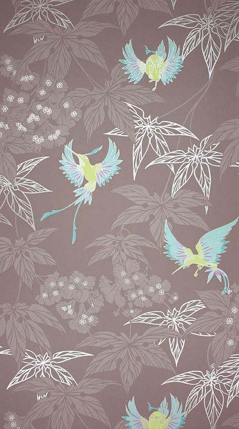 media image for sample grove garden wallpaper in pale brown and metallic by osborne little 1 210