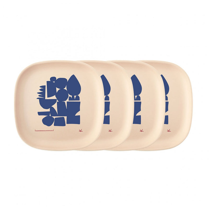 media image for Gusto Bamboo Illustrated Medium Plate Set design by EKOBO 246