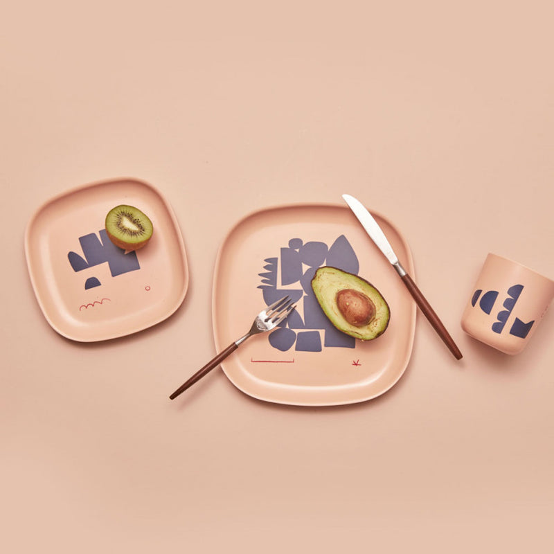media image for Gusto Bamboo Illustrated Side Plate Set design by EKOBO 262