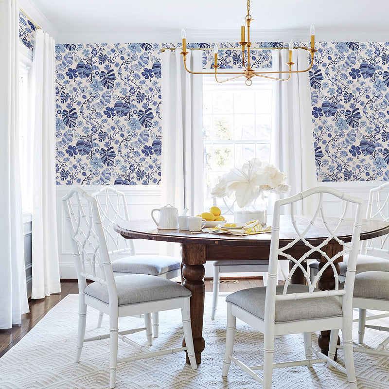 media image for Gwyneth Floral Wallpaper in Indigo from the Bluebell Collection by Brewster Home Fashions 255