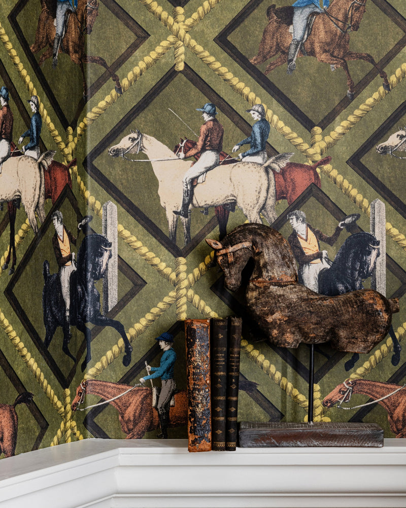 media image for Gymkhana Grey Wallpaper from the Derby Collection by Mind the Gap 216