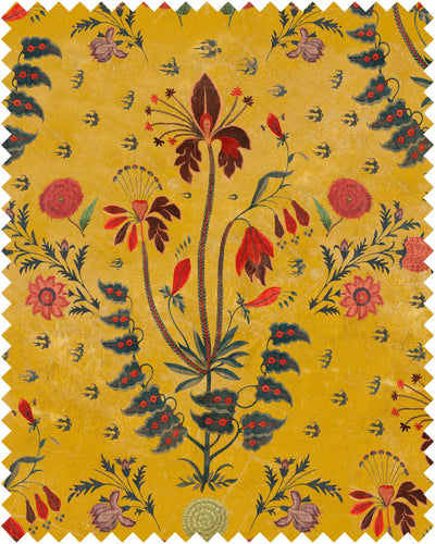 product image of Gypsy Ochre Linen Fabric in Yellow by Mind the Gap 572