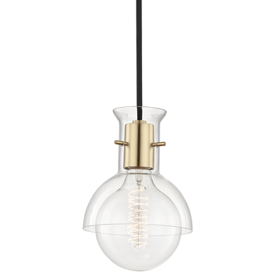 product image for riley 1 light pendant with glass by mitzi 1 4