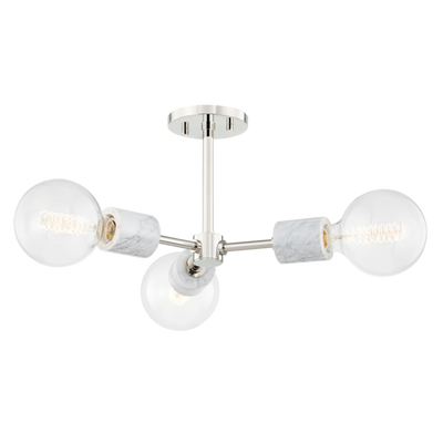 product image for asime 3 light semi flush by mitzi h120603 agb 2 56