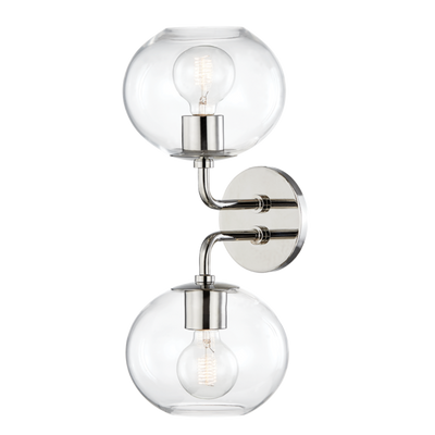 product image for margot 2 light wall sconce by mitzi h270102 agb 3 9