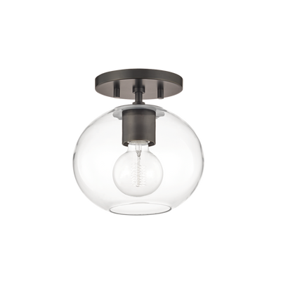 product image for margot 1 light semi flush by mitzi h270601 agb 2 38