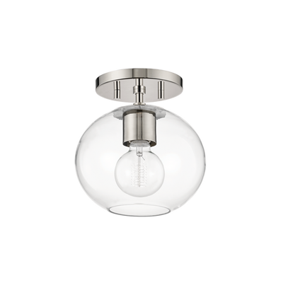 product image for margot 1 light semi flush by mitzi h270601 agb 3 75