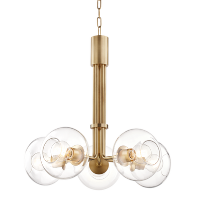 product image for margot 5 light chandelier by mitzi h270805 agb 1 14
