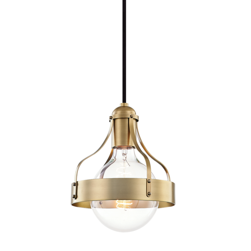 media image for violet 1 light pendant by mitzi h271701 agb 1 281