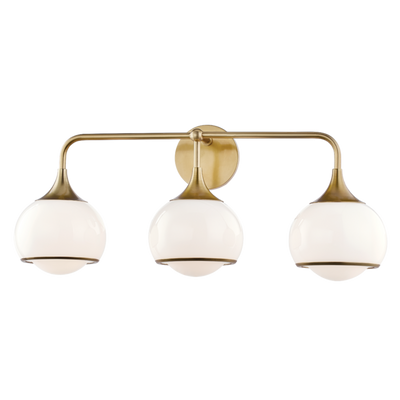 product image for reese 3 light wall sconce by mitzi h281303 agb 1 70
