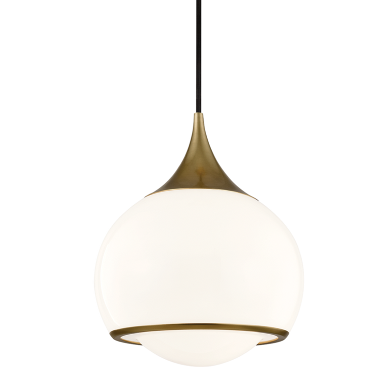 media image for reese 1 light medium pendant by mitzi h281701m agb 1 29