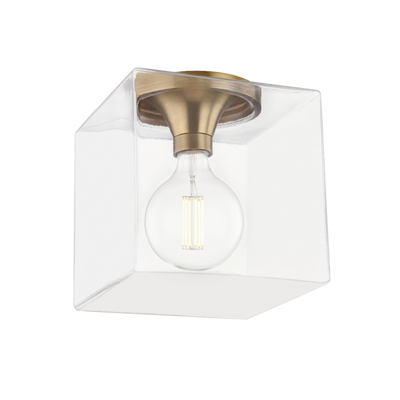 product image for grace 1 light flush mount by mitzi h284501r agb 2 6