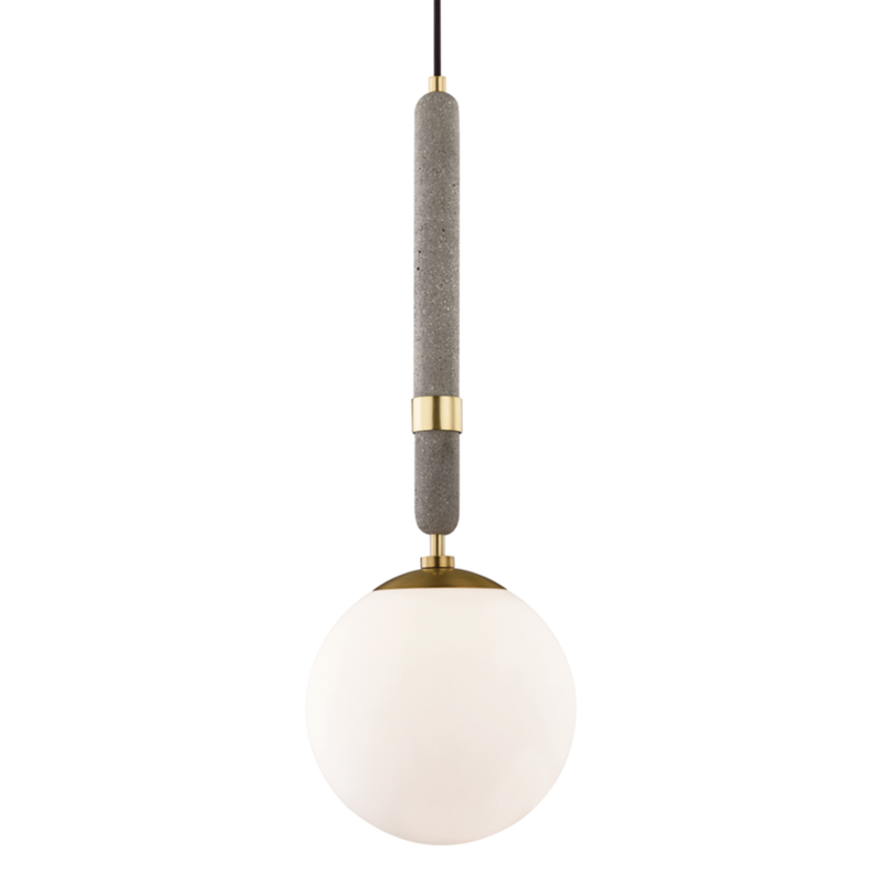 media image for brielle 1 light large pendant by mitzi h289701l agb 1 26