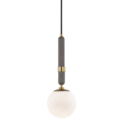 product image for brielle 1 light small pendant by mitzi h289701s agb 1 42