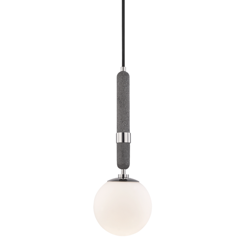 media image for brielle 1 light small pendant by mitzi h289701s agb 2 23
