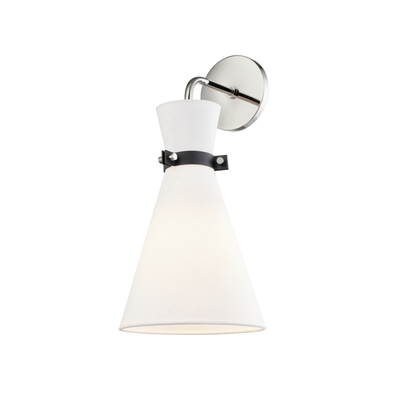 product image for julia 1 light wall sconce by mitzi h294101 agb bk 2 6