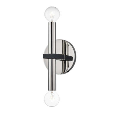 product image for colette 2 light wall sconce by mitzi h296102 agb bk 2 13
