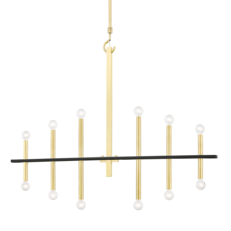 media image for colette 12 light chandelier by mitzi h296812 agb bk 1 235