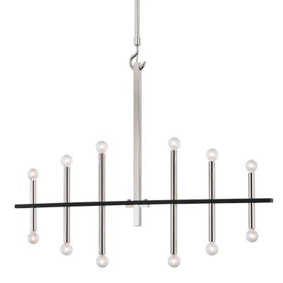 product image for colette 12 light chandelier by mitzi h296812 agb bk 2 81