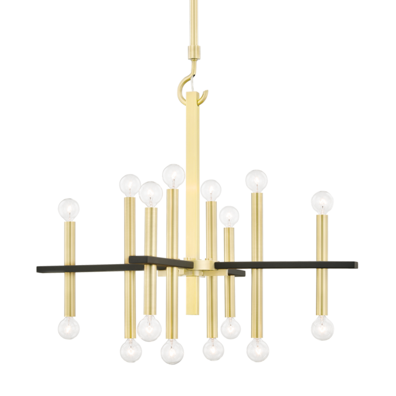 media image for colette 16 light chandelier by mitzi h296816 agb bk 1 260