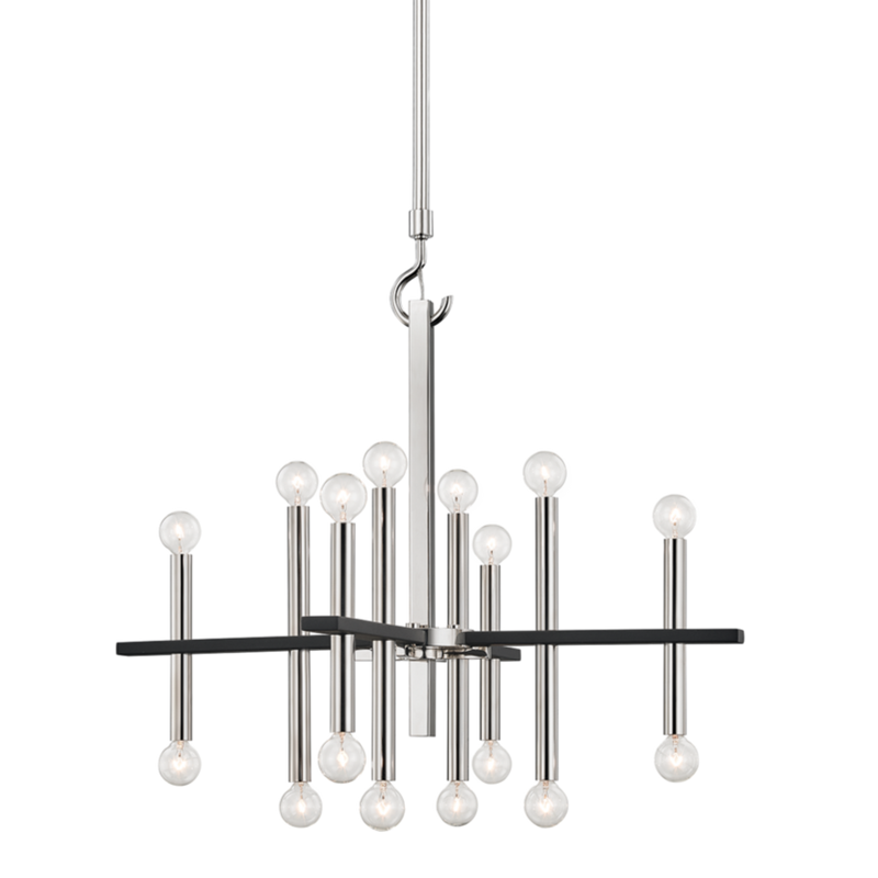 media image for colette 16 light chandelier by mitzi h296816 agb bk 2 210