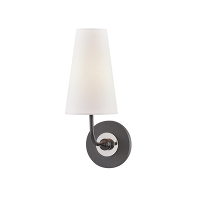 product image for merri 1 light wall sconce by mitzi h318101 agb wh 2 46