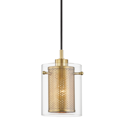 product image for elanor 1 light pendant by mitzi h323701 agb 1 22