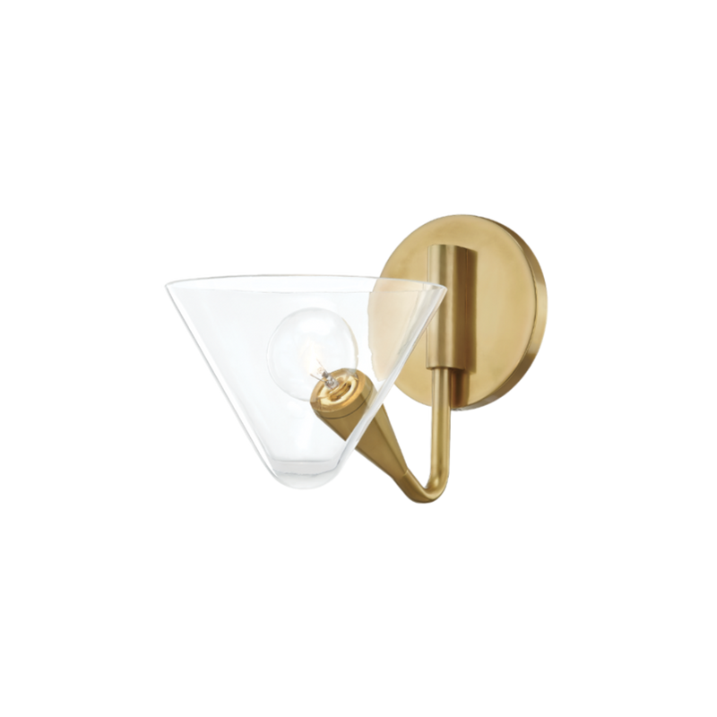 media image for isabella 1 light wall sconce by mitzi h327101 agb 1 241