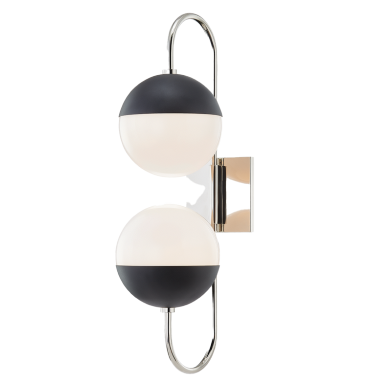 media image for renee 2 light wall sconce by mitzi h344102a agb bk 4 292