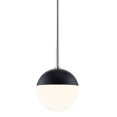 product image for renee 1 light pendant by mitzi h344701 agb bk 2 26